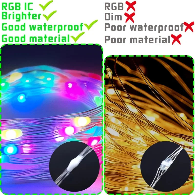 LED Fairy Light Phone App Remote Control Christmas Decor