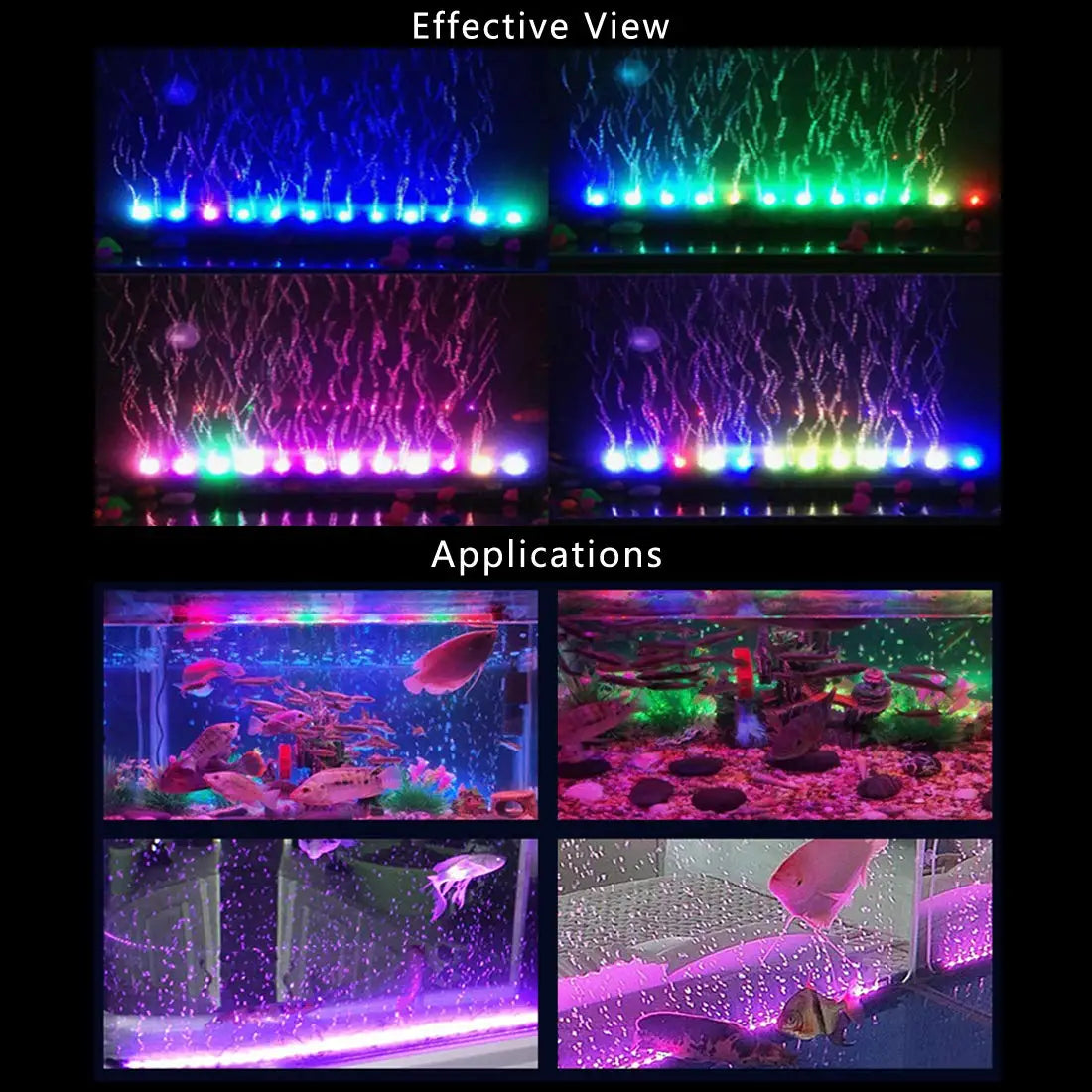 LED Air Bubble Light Aquarium Lamp