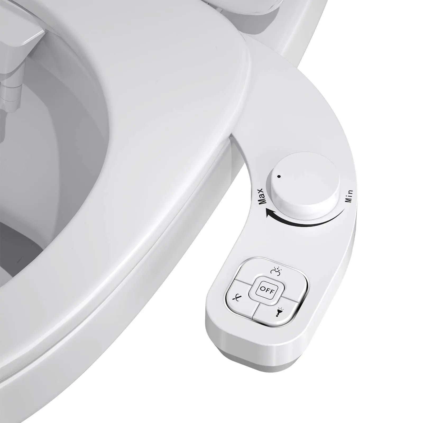 Non-Electric Left-Hand Bidet - Self Cleaning Dual Nozzle (Frontal and Rear Wash) Fresh Water Bidet