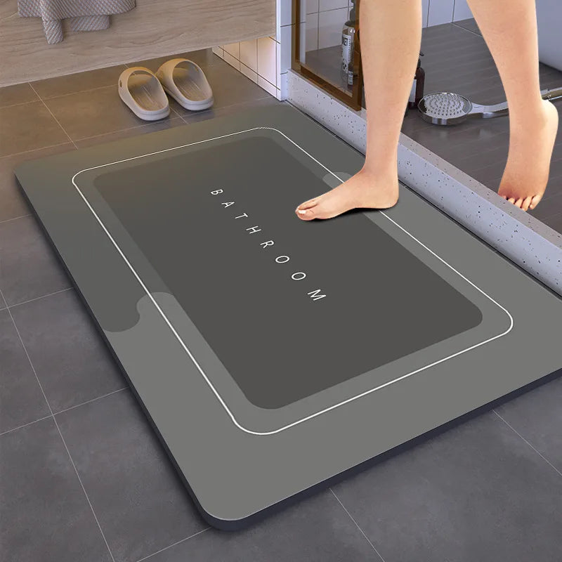 Tapis de salle de bain antidérapant super absorbant pour toilettes