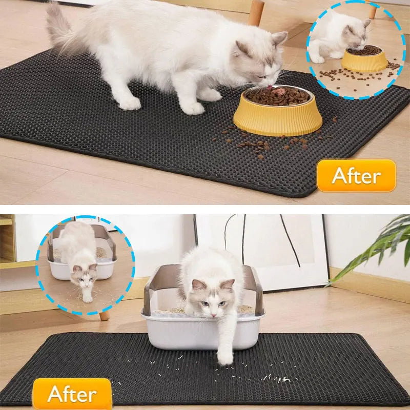 Pet Cat Litter Mat Waterproof Double Layer