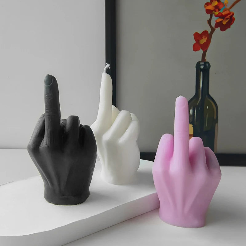 1pc Creative Candles Middle Finger Shaped