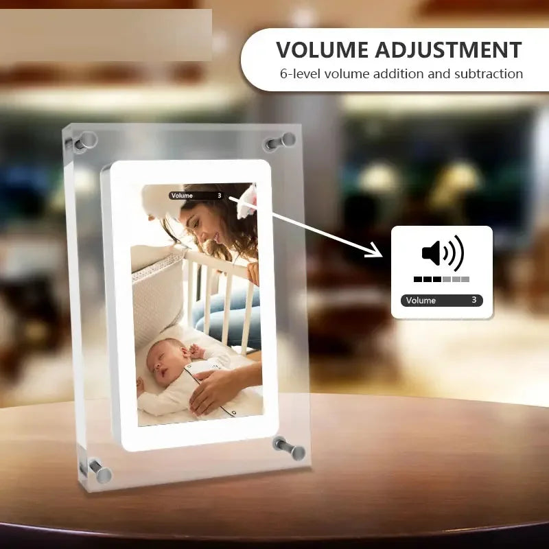 Acrylic Digital Photo Frame with Speaker