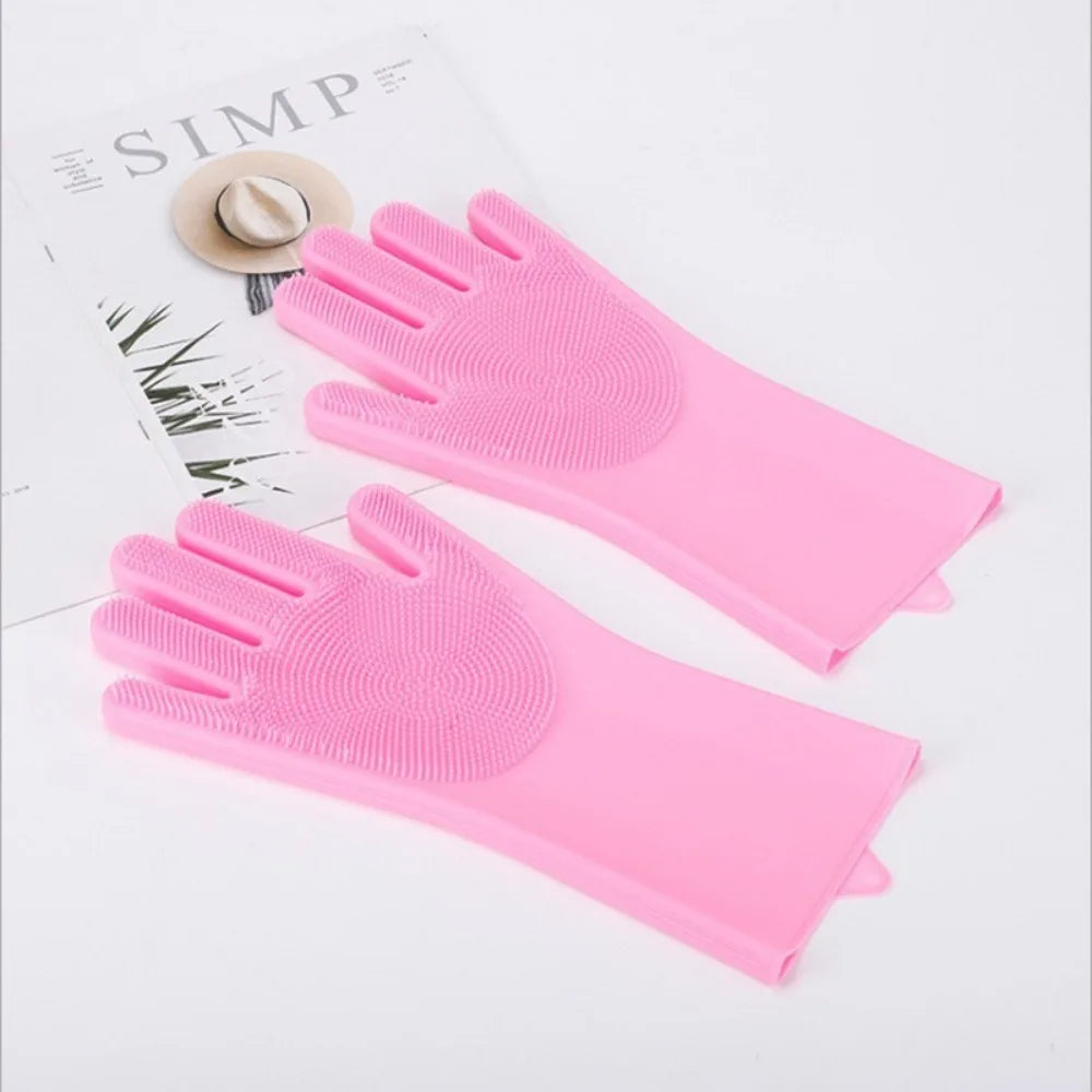 Soft Rubber Comb  Massage Gloves