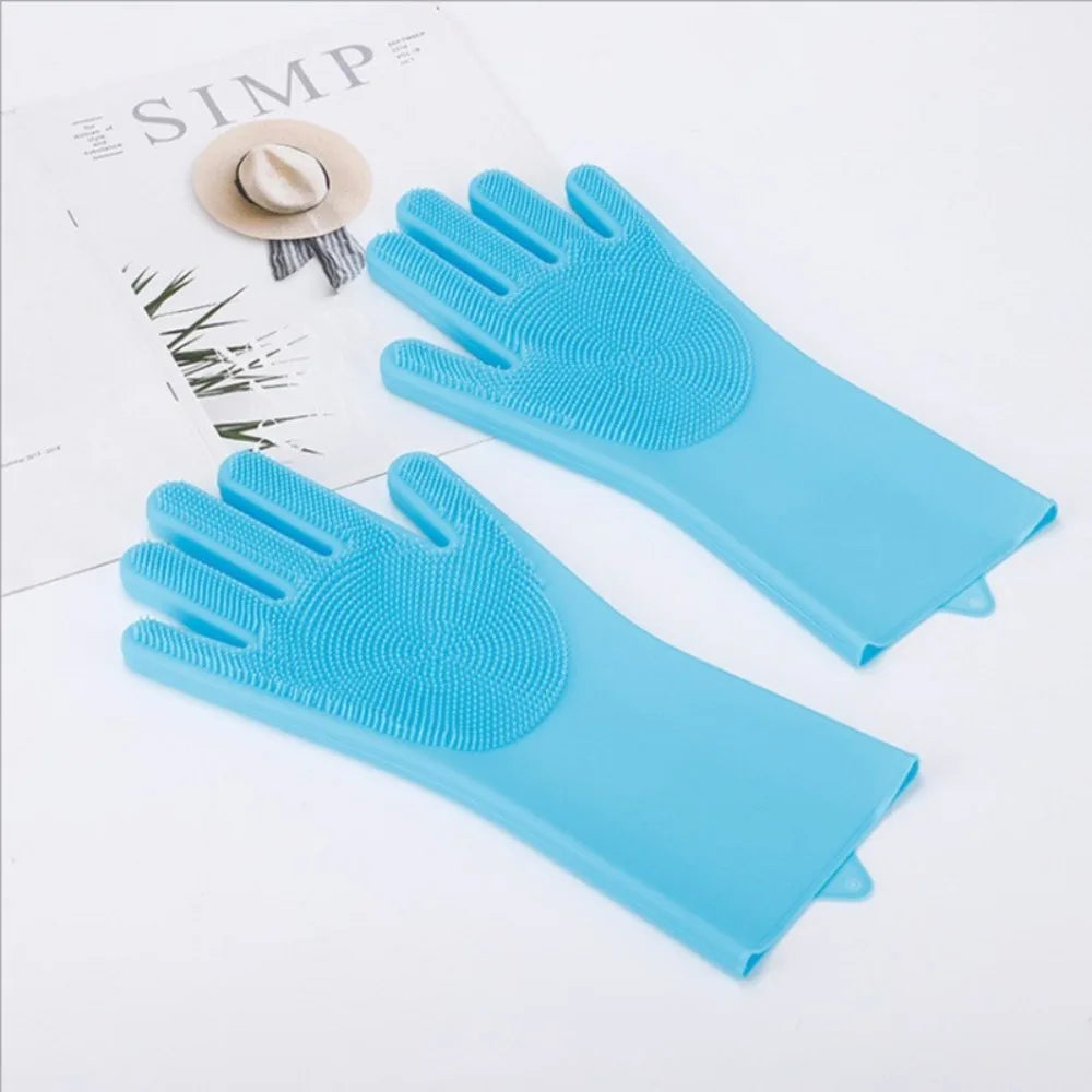 Soft Rubber Comb  Massage Gloves