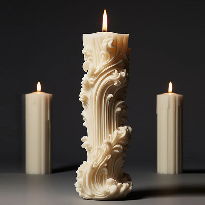 Cylindrical candle silicone