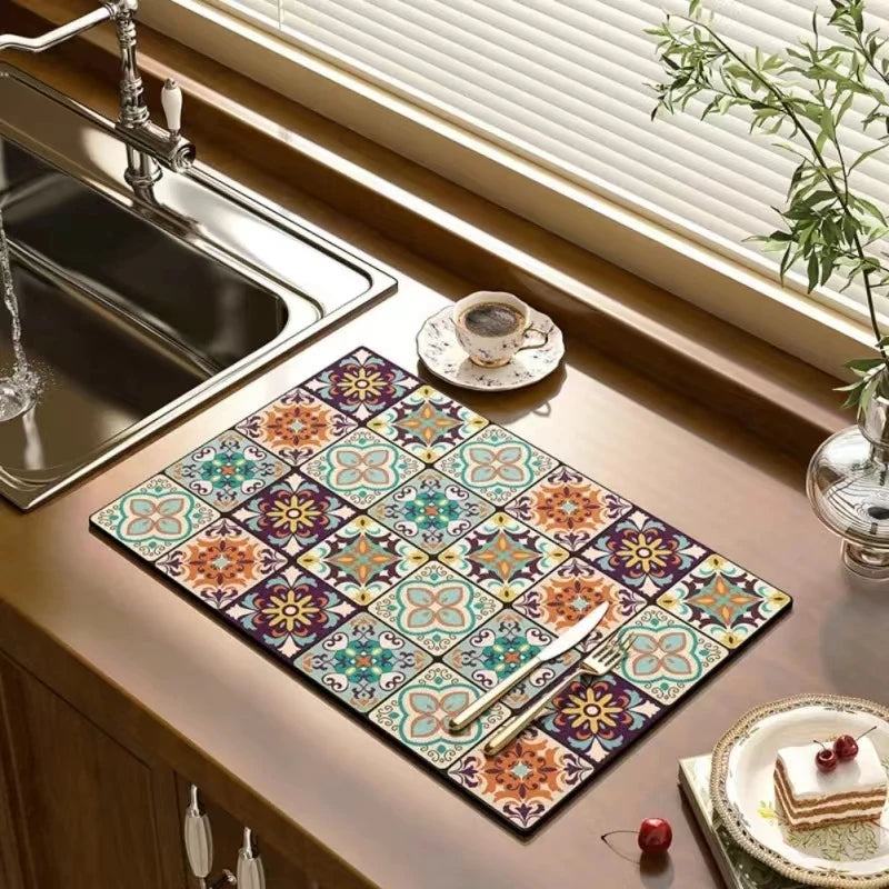 Tapis de séchage de cuisine absorbant